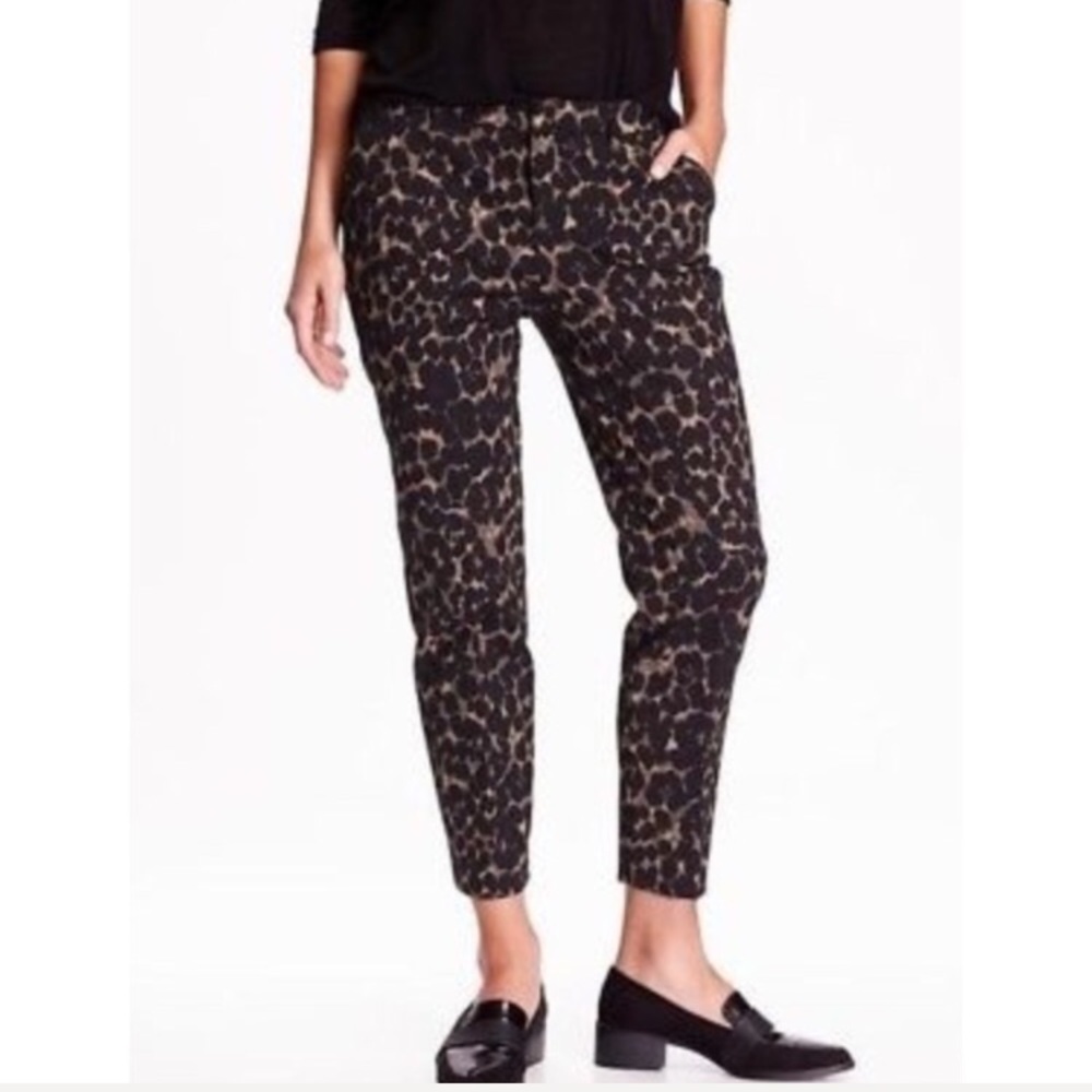 OLD NAVY leopard Harper mid rise ankle pant